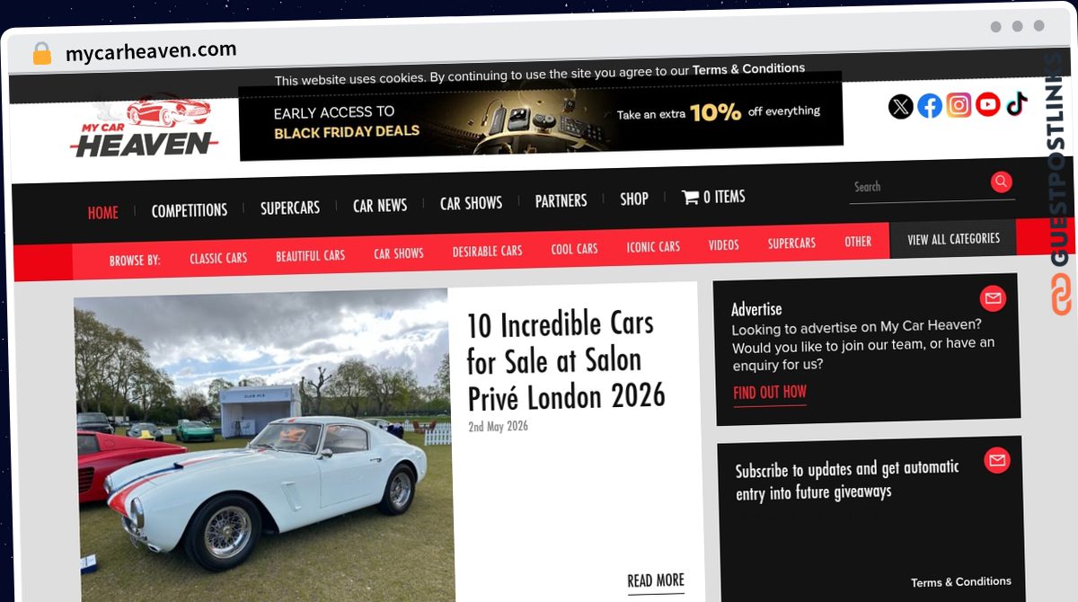 Publish Guest Post on mycarheaven.com