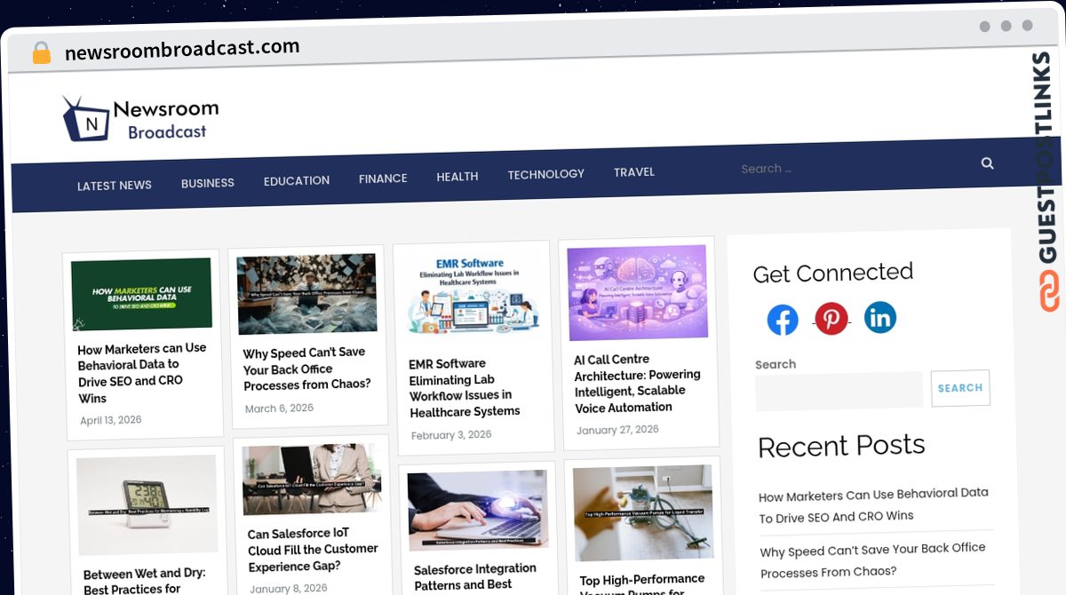 Publish Guest Post on newsroombroadcast.com