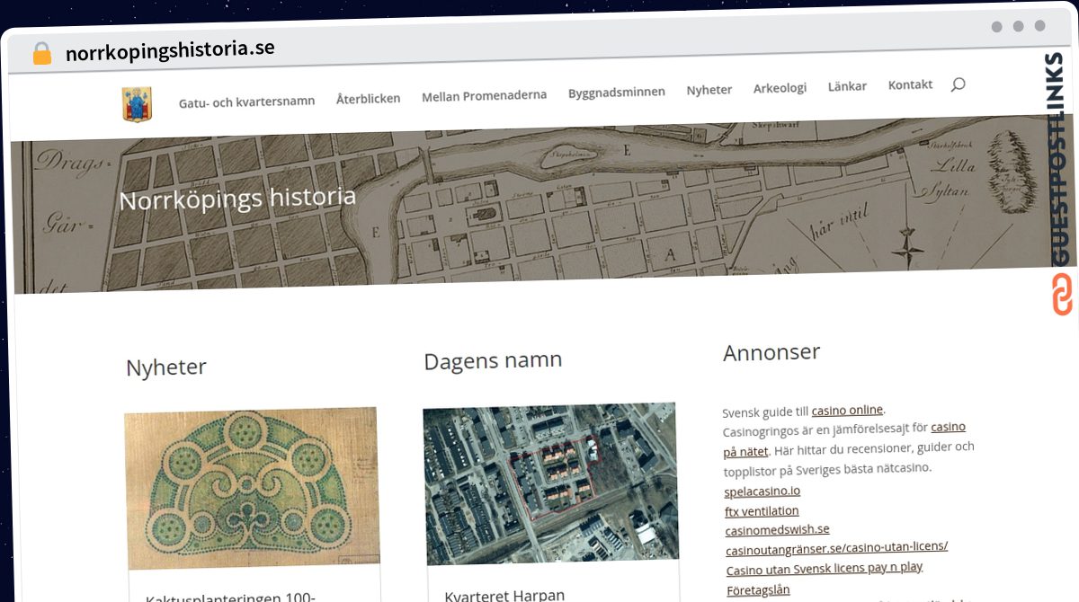 Publish Guest Post on norrkopingshistoria.se