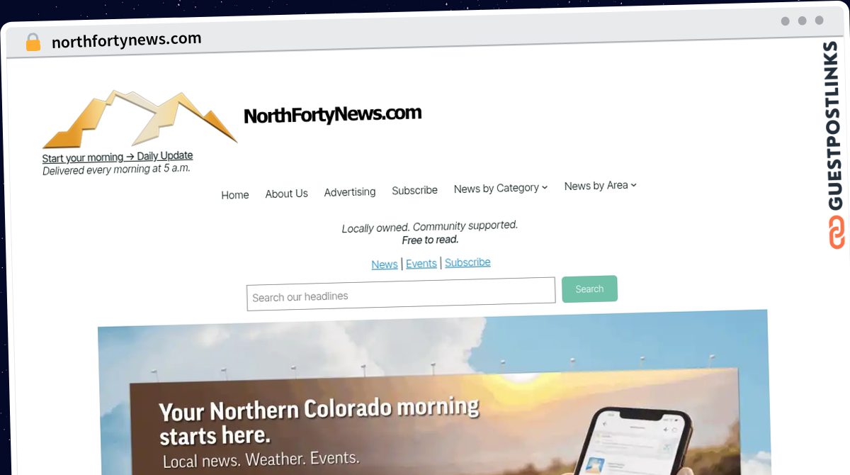 Publish Guest Post on northfortynews.com