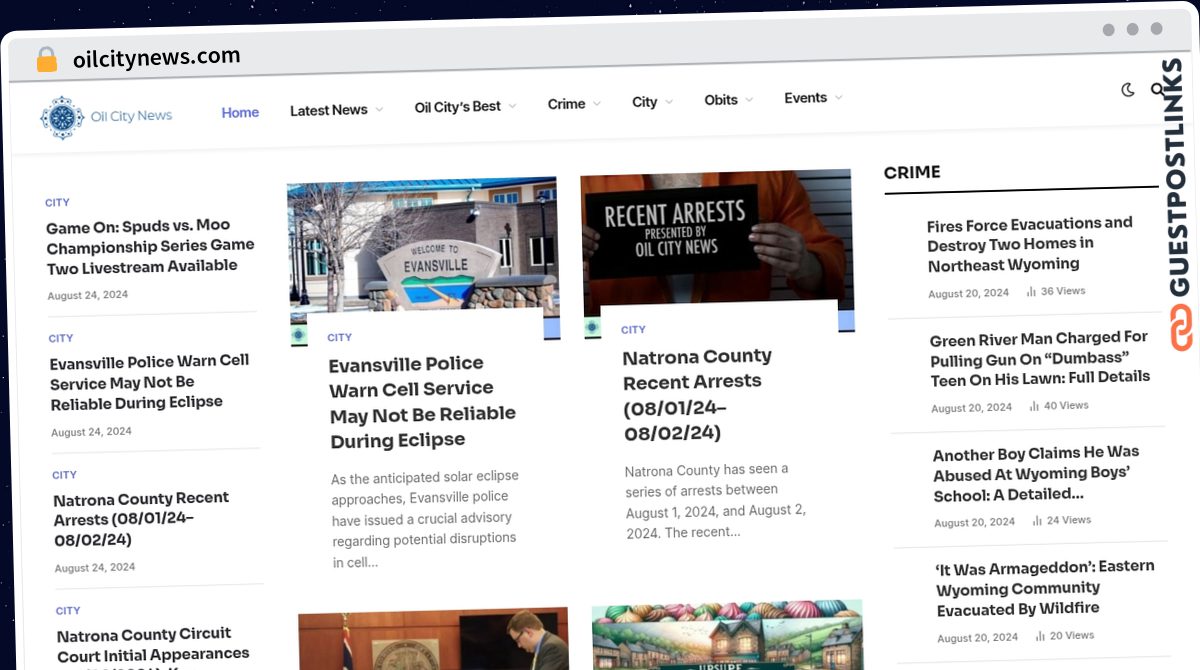 Publish Guest Post on oilcitynews.com