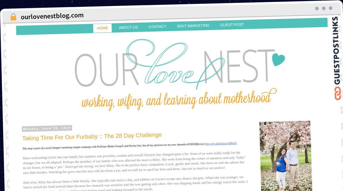 Publish Guest Post on ourlovenestblog.com