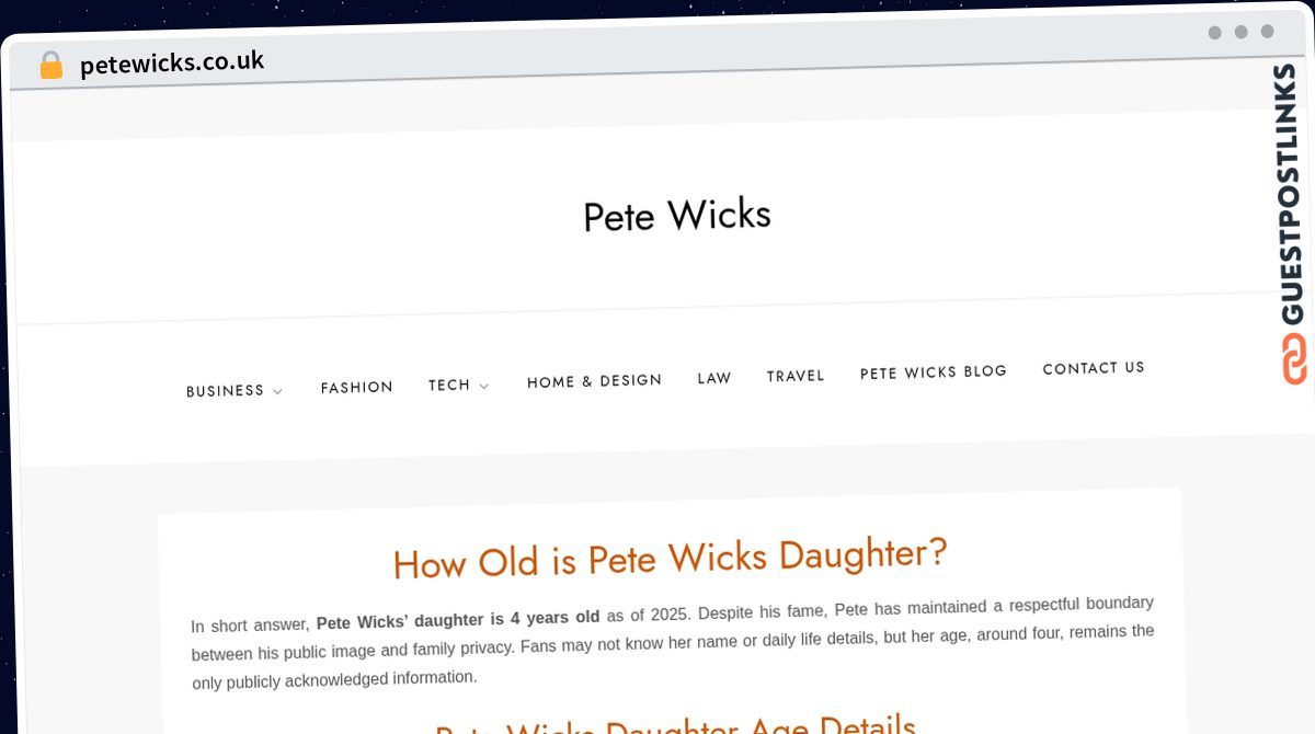 Publish Guest Post on petewicks.co.uk