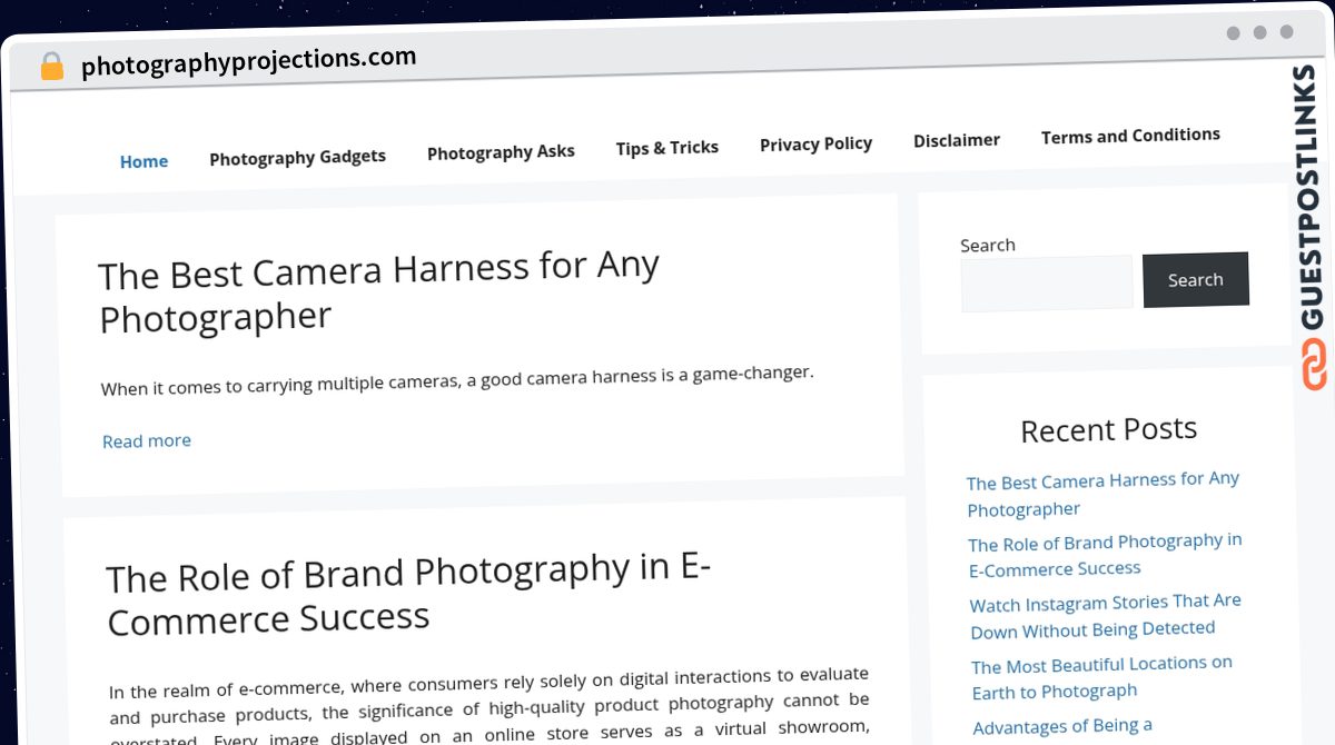 Publish Guest Post on photographyprojections.com