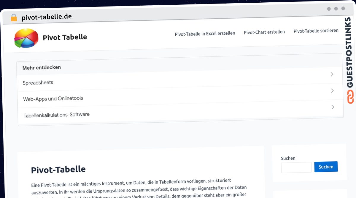 Publish Guest Post on pivot-tabelle.de