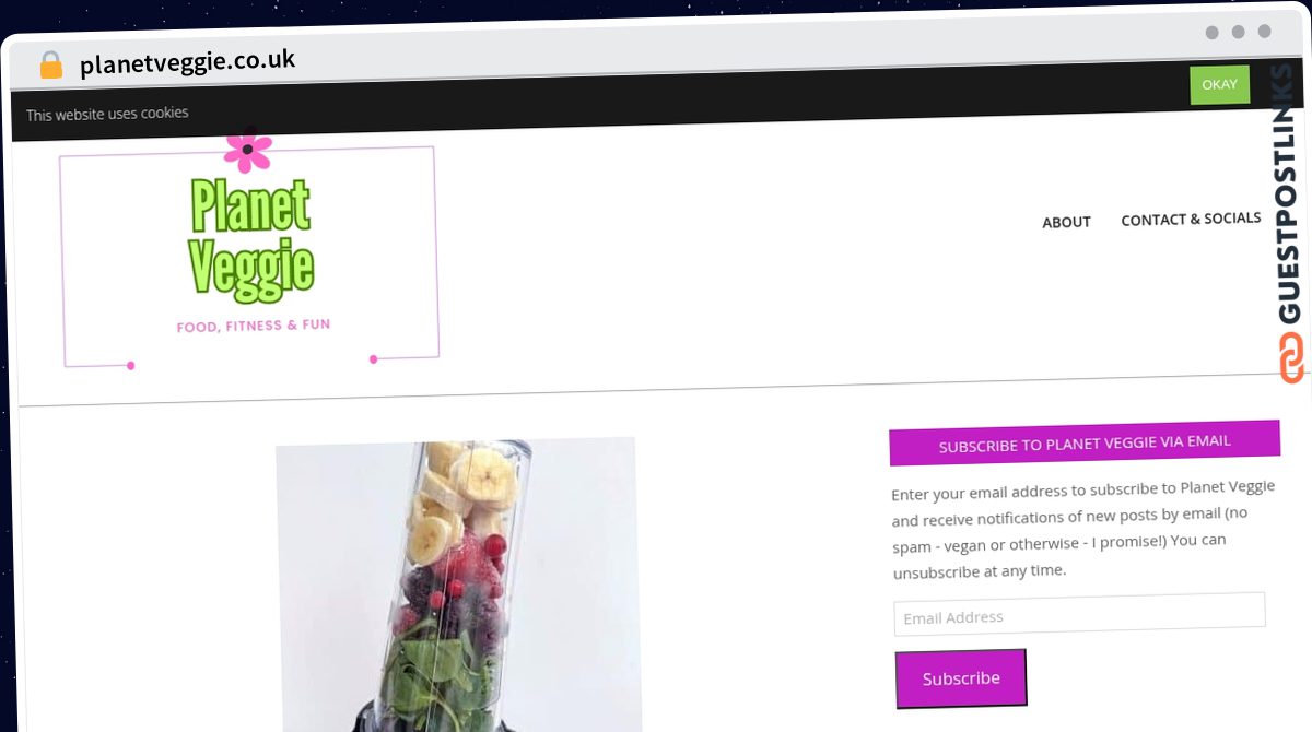 Publish Guest Post on planetveggie.co.uk