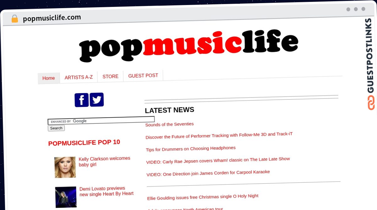 Publish Guest Post on popmusiclife.com