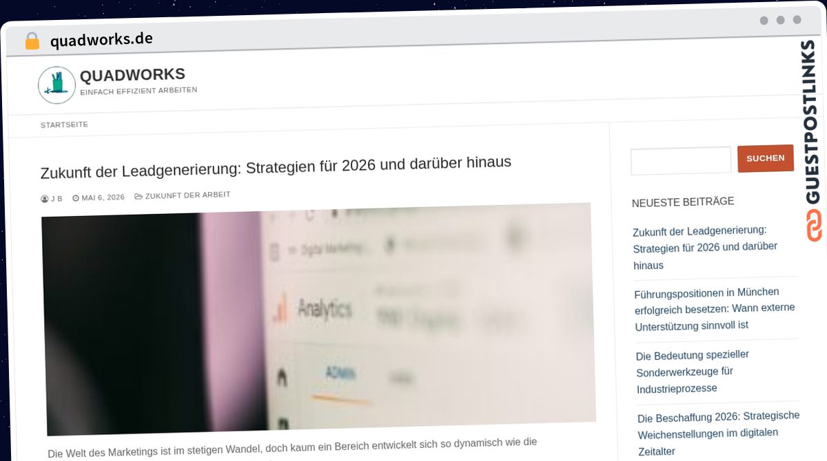 Publish Guest Post on quadworks.de