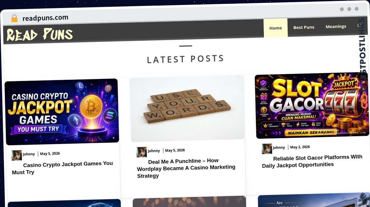 Publish Guest Post on readpuns.com