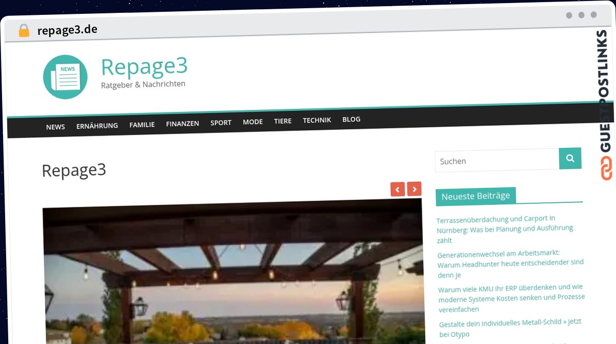 Publish Guest Post on repage3.de