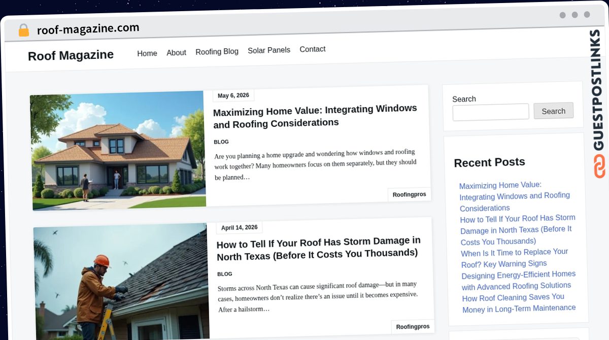 Publish Guest Post on roof-magazine.com