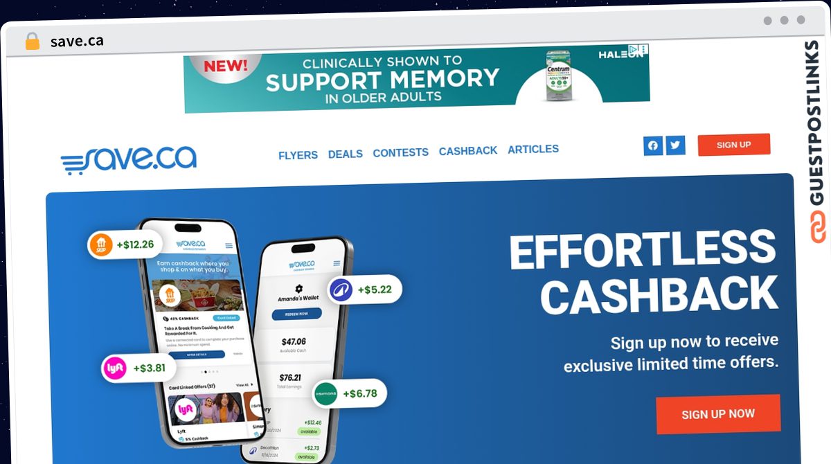 Publish Guest Post on save.ca
