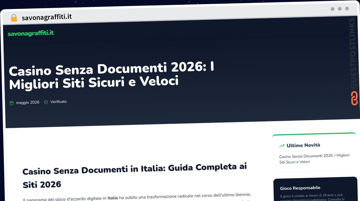 Publish Guest Post on savonagraffiti.it