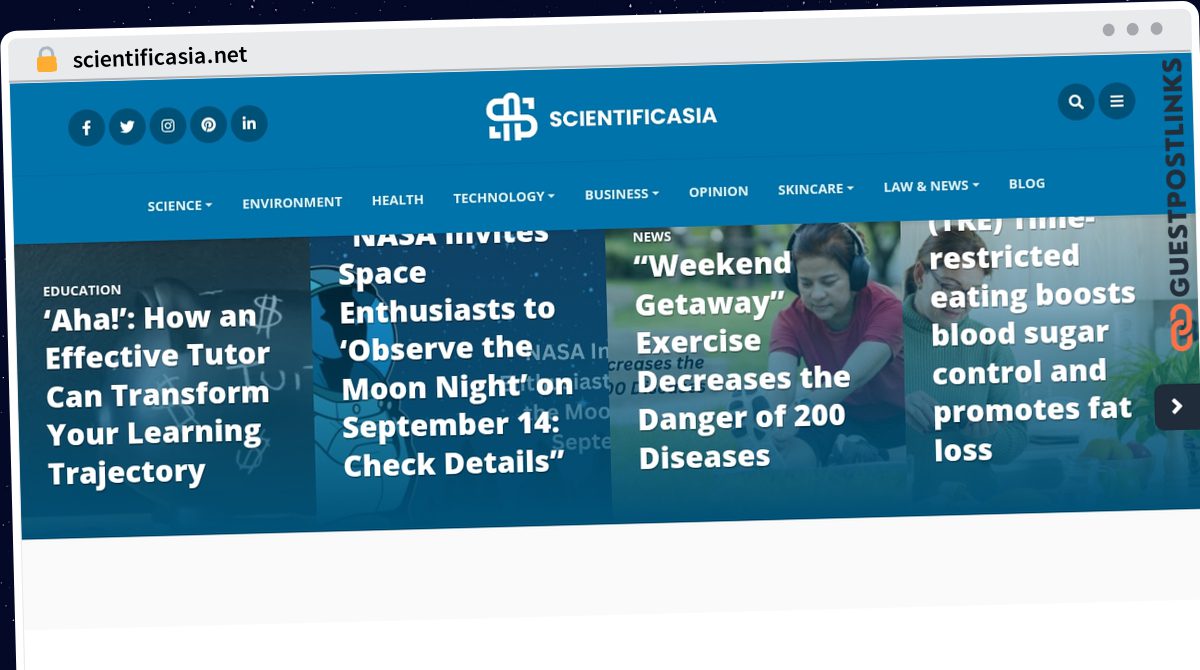 Publish Guest Post on scientificasia.net