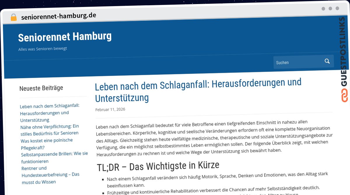 Publish Guest Post on seniorennet-hamburg.de