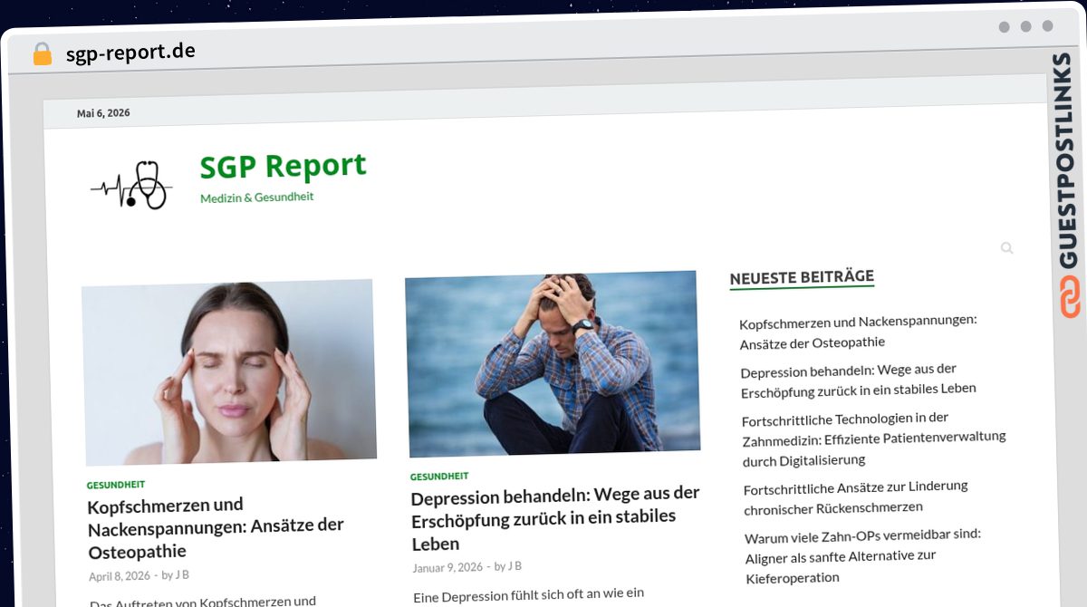 Publish Guest Post on sgp-report.de