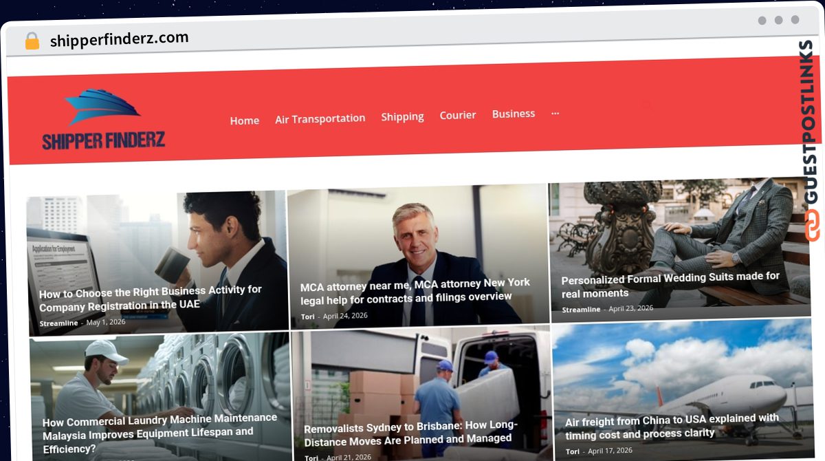 Publish Guest Post on shipperfinderz.com