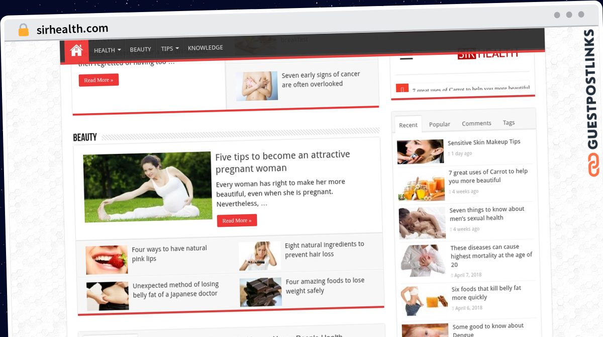 Publish Guest Post on sirhealth.com