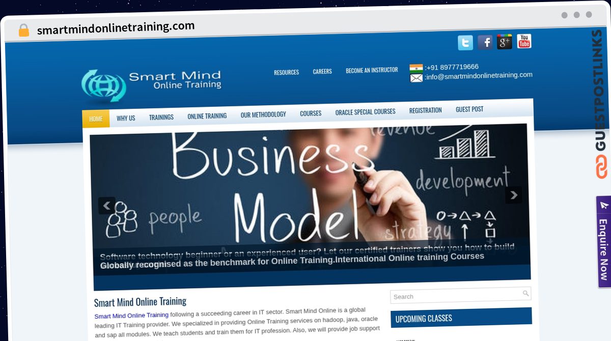 Publish Guest Post on smartmindonlinetraining.com