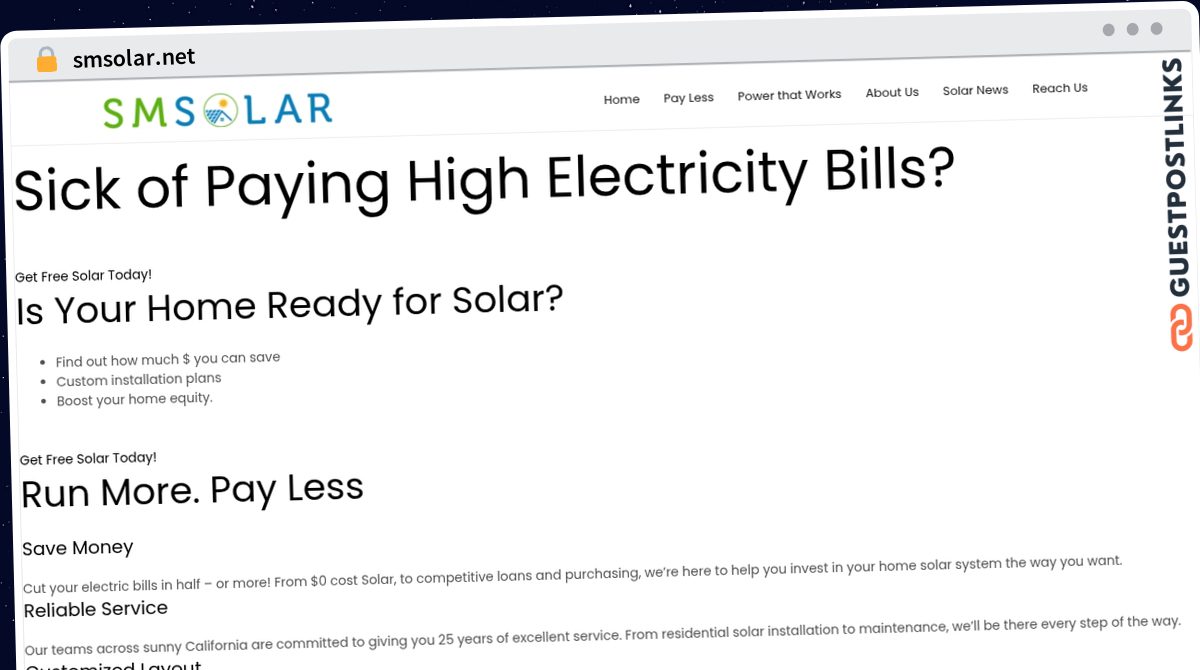 Publish Guest Post on smsolar.net