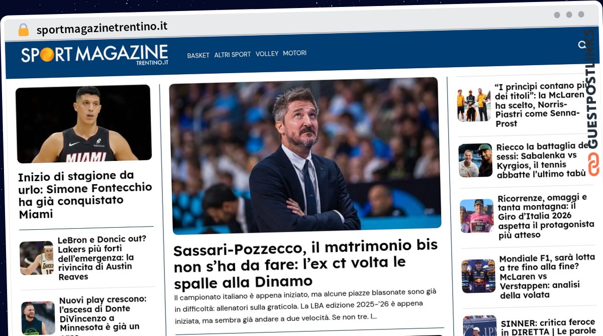 Publish Guest Post on sportmagazinetrentino.it