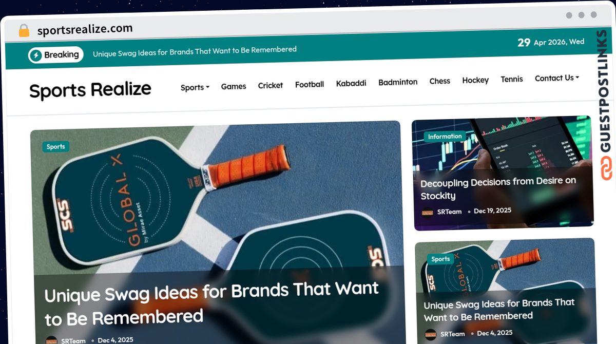 Publish Guest Post on sportsrealize.com
