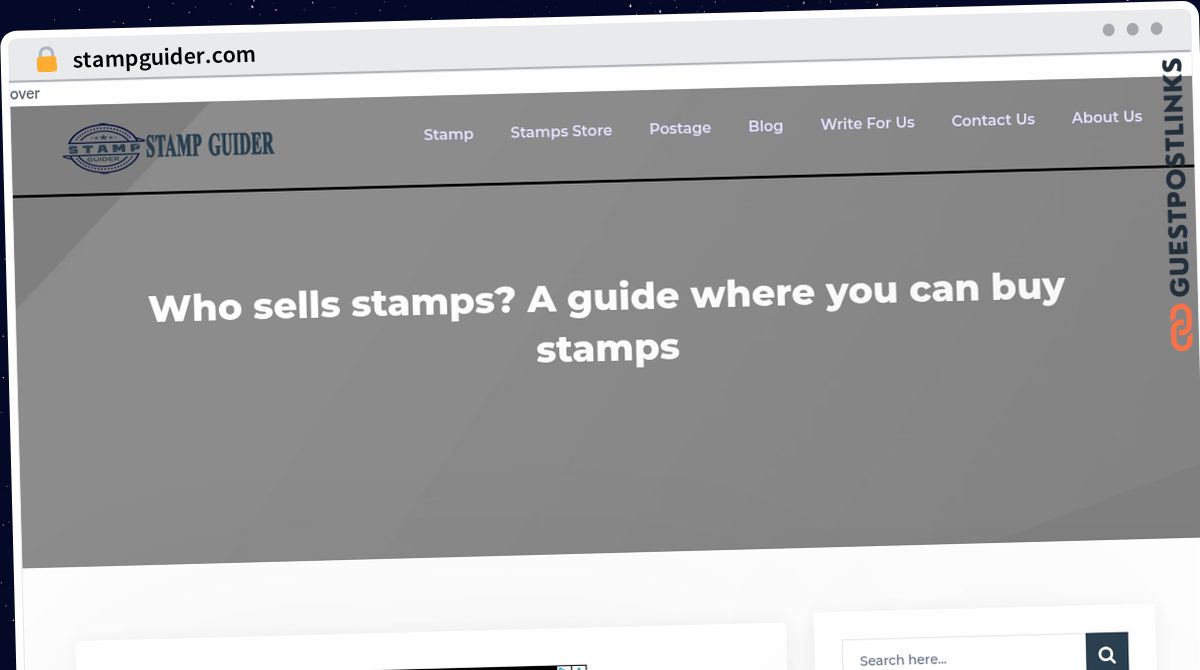 Publish Guest Post on stampguider.com