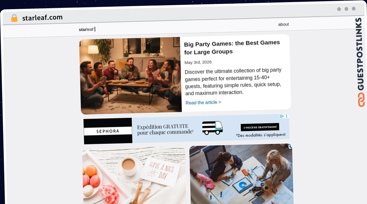 Publish Guest Post on starleaf.com