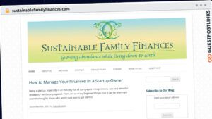 Publish Guest Post on sustainablefamilyfinances.com