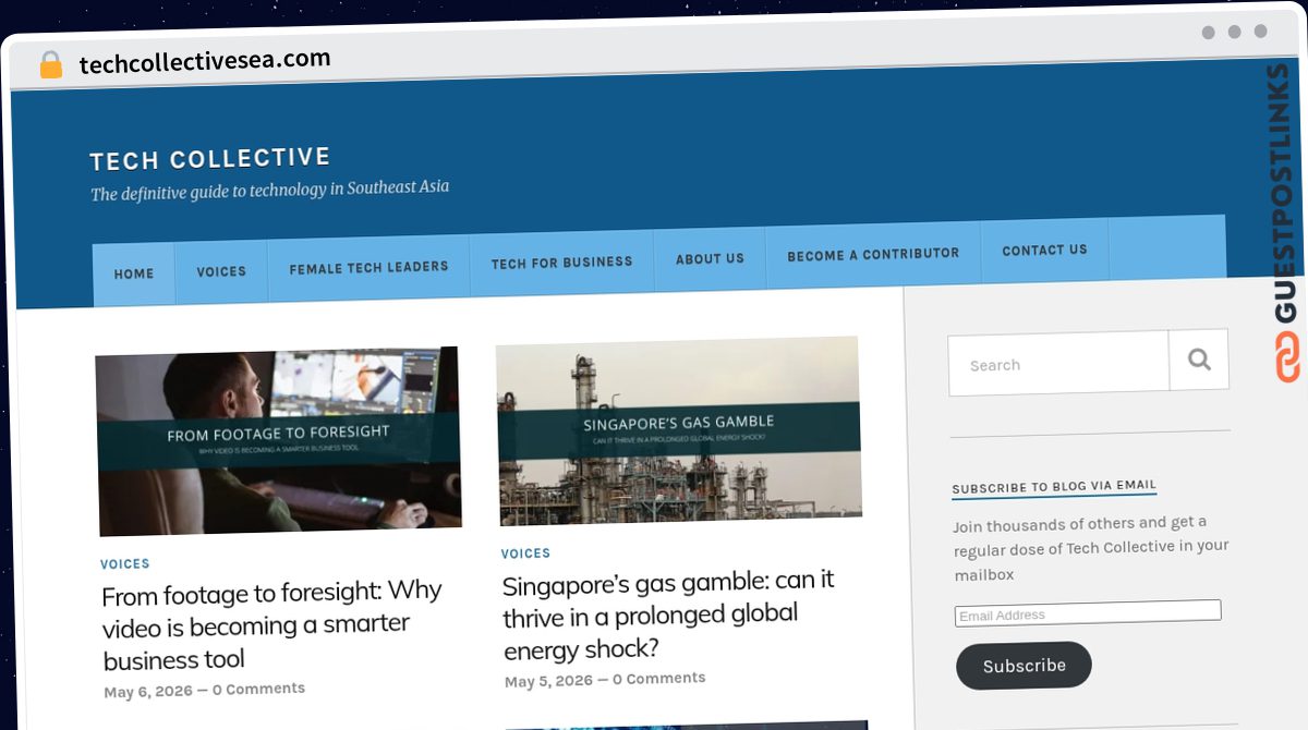 Publish Guest Post on techcollectivesea.com