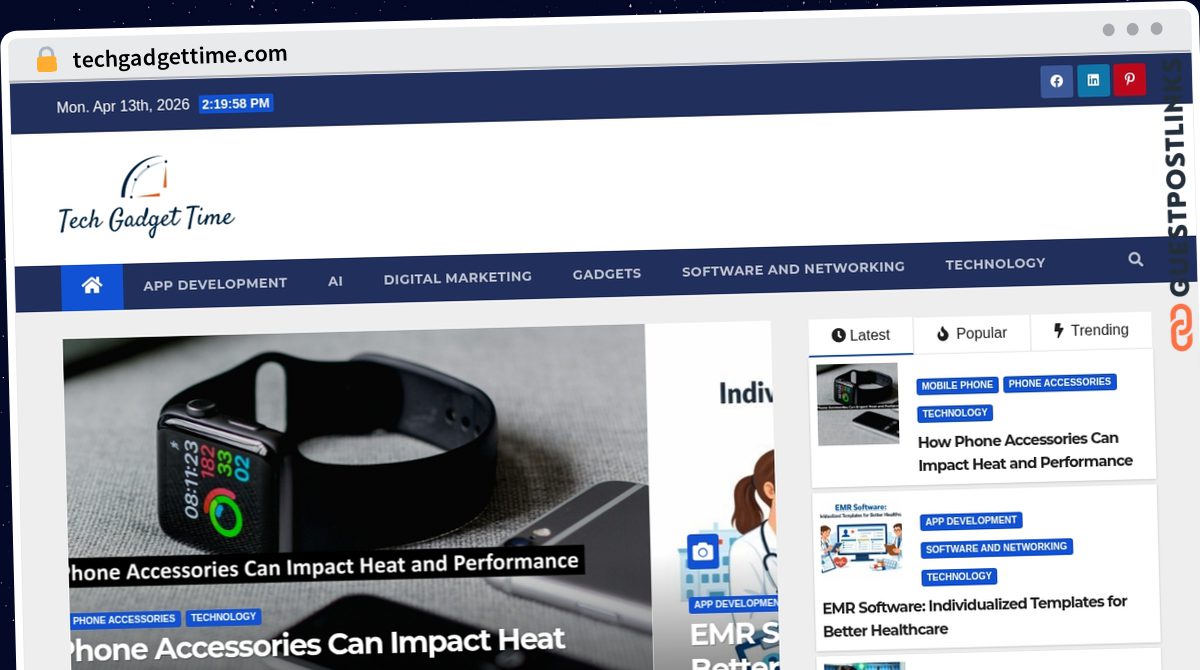 Publish Guest Post on techgadgettime.com