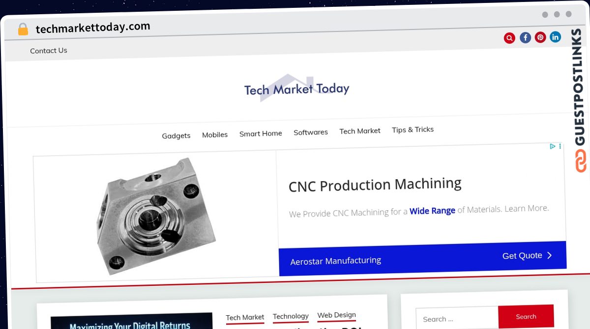 Publish Guest Post on techmarkettoday.com