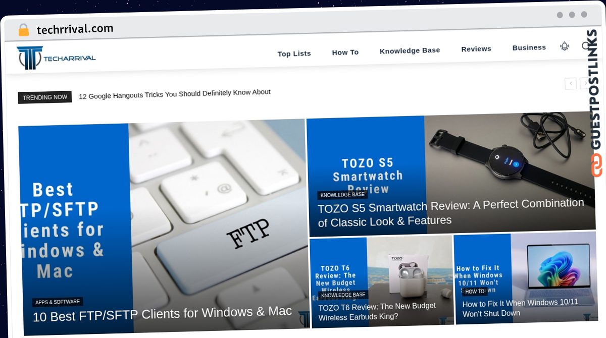 Publish Guest Post on techrrival.com