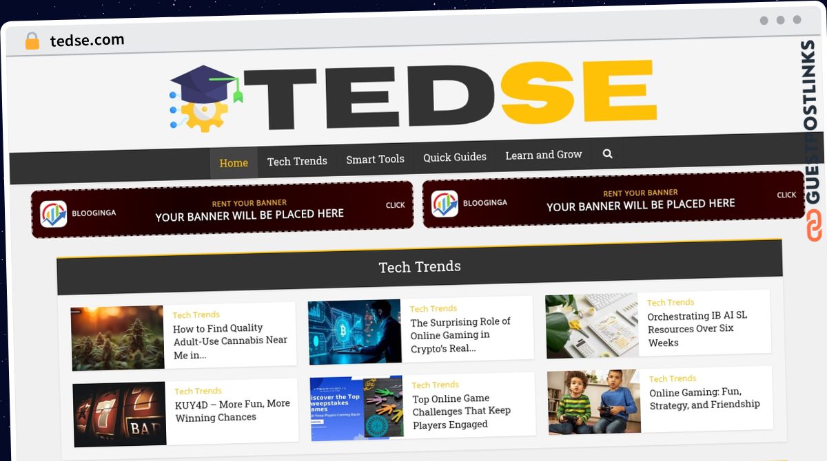 Publish Guest Post on tedse.com