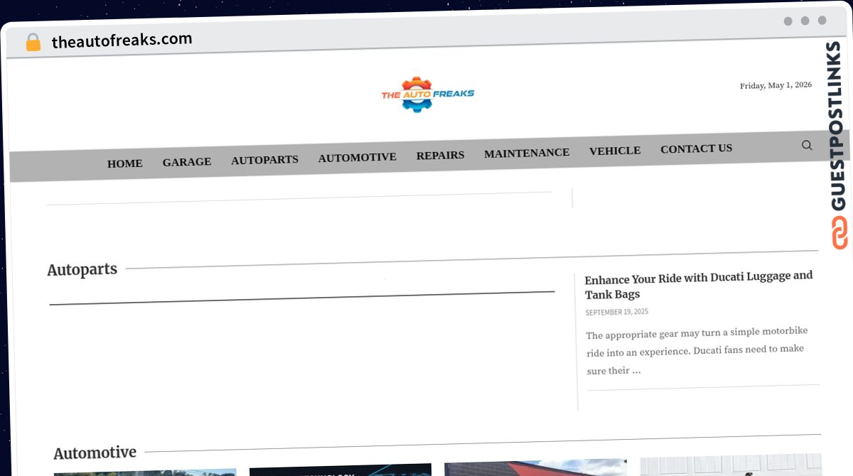 Publish Guest Post on theautofreaks.com