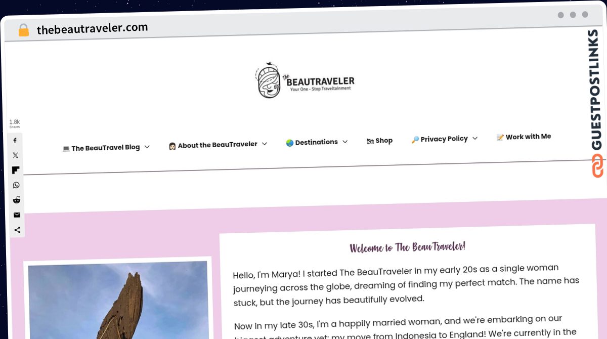 Publish Guest Post on thebeautraveler.com