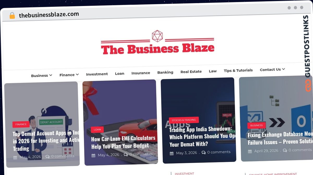 Publish Guest Post on thebusinessblaze.com