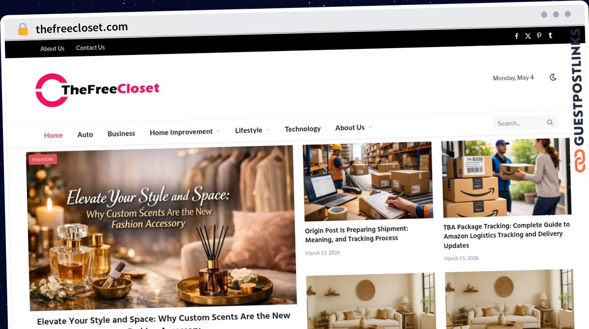 Publish Guest Post on thefreecloset.com