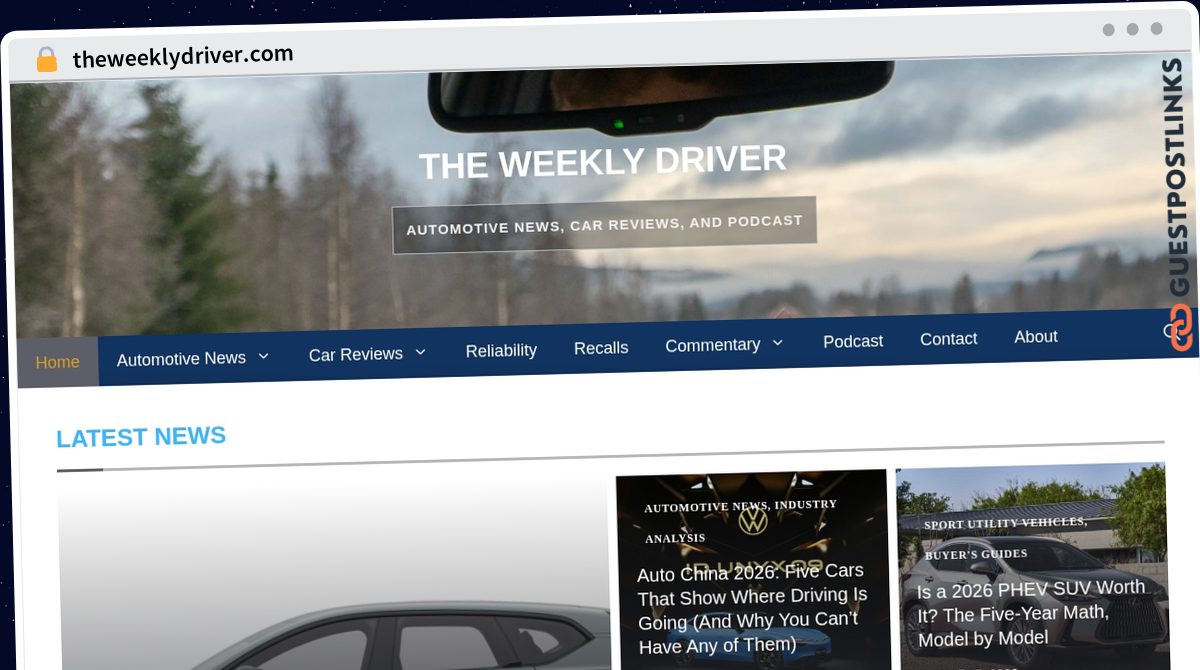 Publish Guest Post on theweeklydriver.com