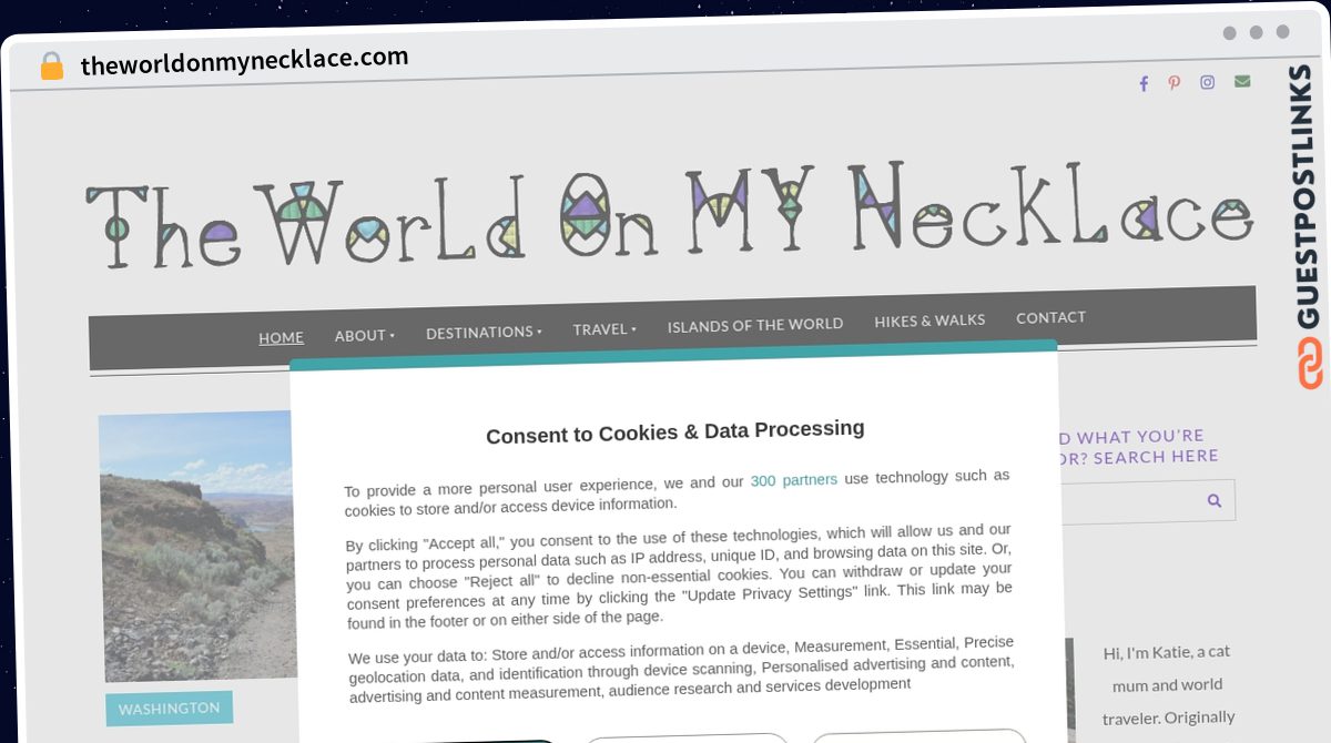 Publish Guest Post on theworldonmynecklace.com