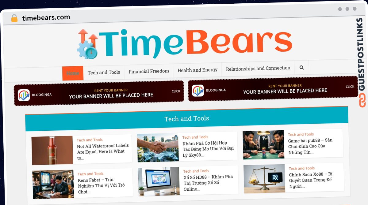 Publish Guest Post on timebears.com