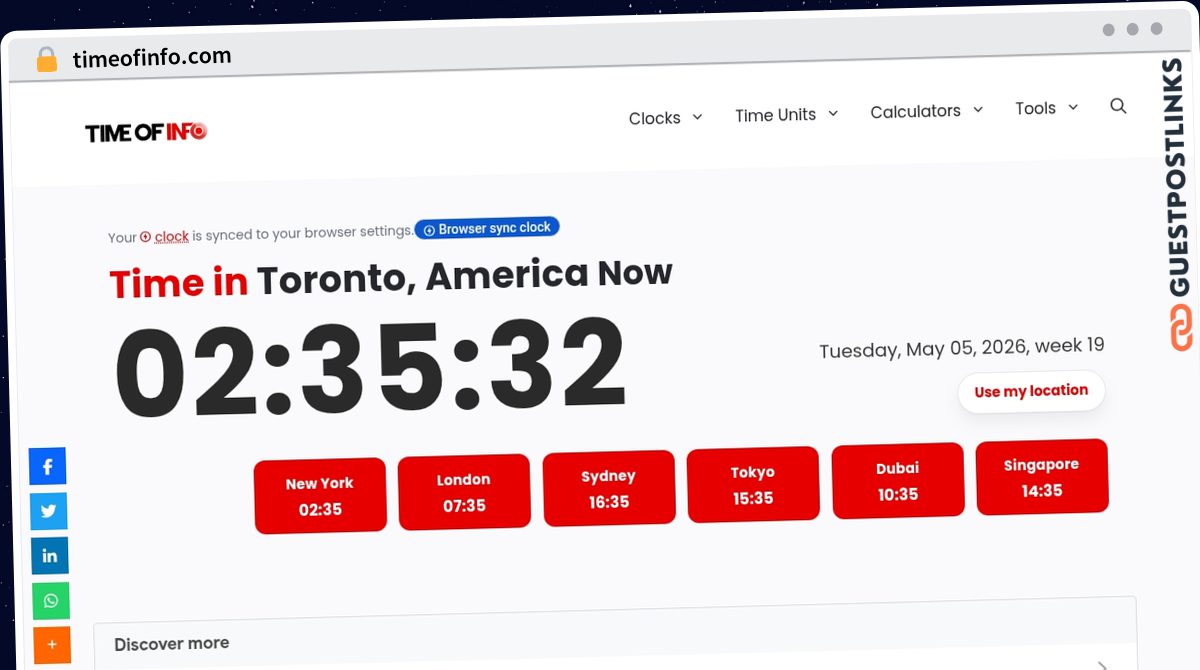 Publish Guest Post on timeofinfo.com