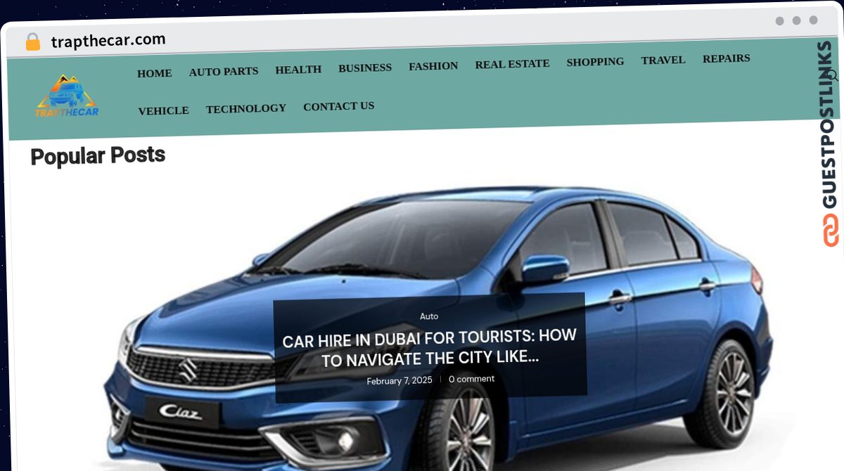 Publish Guest Post on trapthecar.com