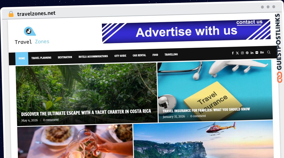 Publish Guest Post on travelzones.net