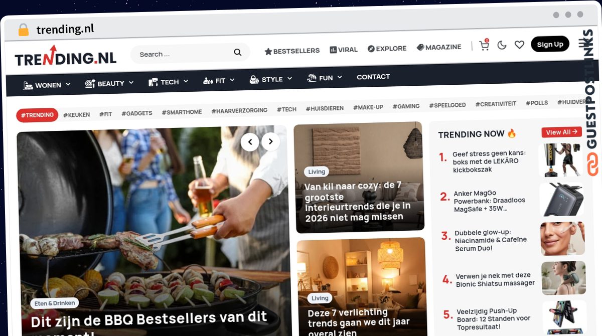 Publish Guest Post on trending.nl