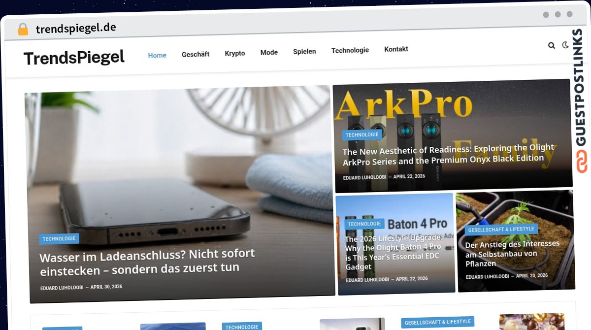 Publish Guest Post on trendspiegel.de