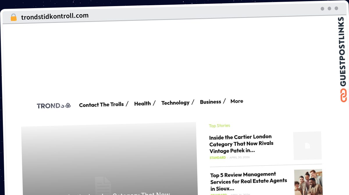 Publish Guest Post on trondstidkontroll.com