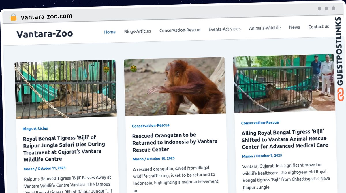 Publish Guest Post on vantara-zoo.com