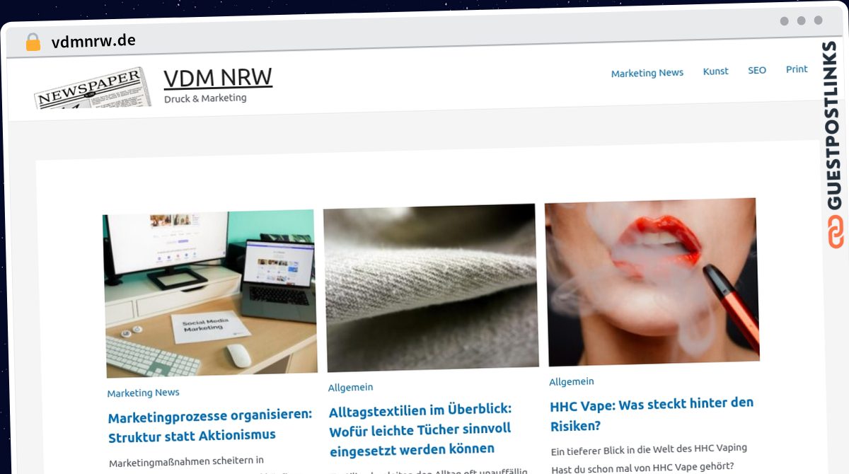 Publish Guest Post on vdmnrw.de