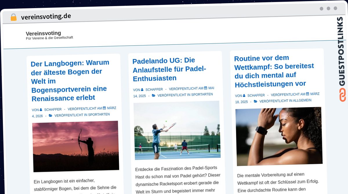 Publish Guest Post on vereinsvoting.de